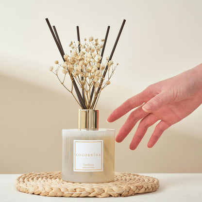 COCORRÍNA Reed Diffuser Set, Clean Linen Scented Diffuser with Sticks Home Fragrance Reed Diffuser for Bathroom Shelf Decor