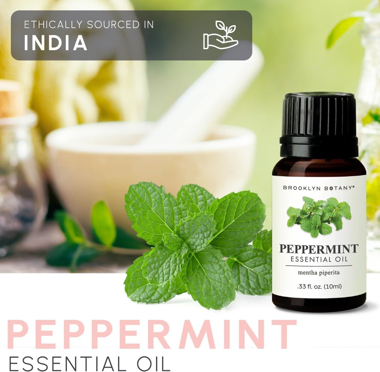 Brooklyn Botany Peppermint Essential Oil - 100% Pure and Natural - Premium Grade with Dropper - for Aromatherapy and Diffuser