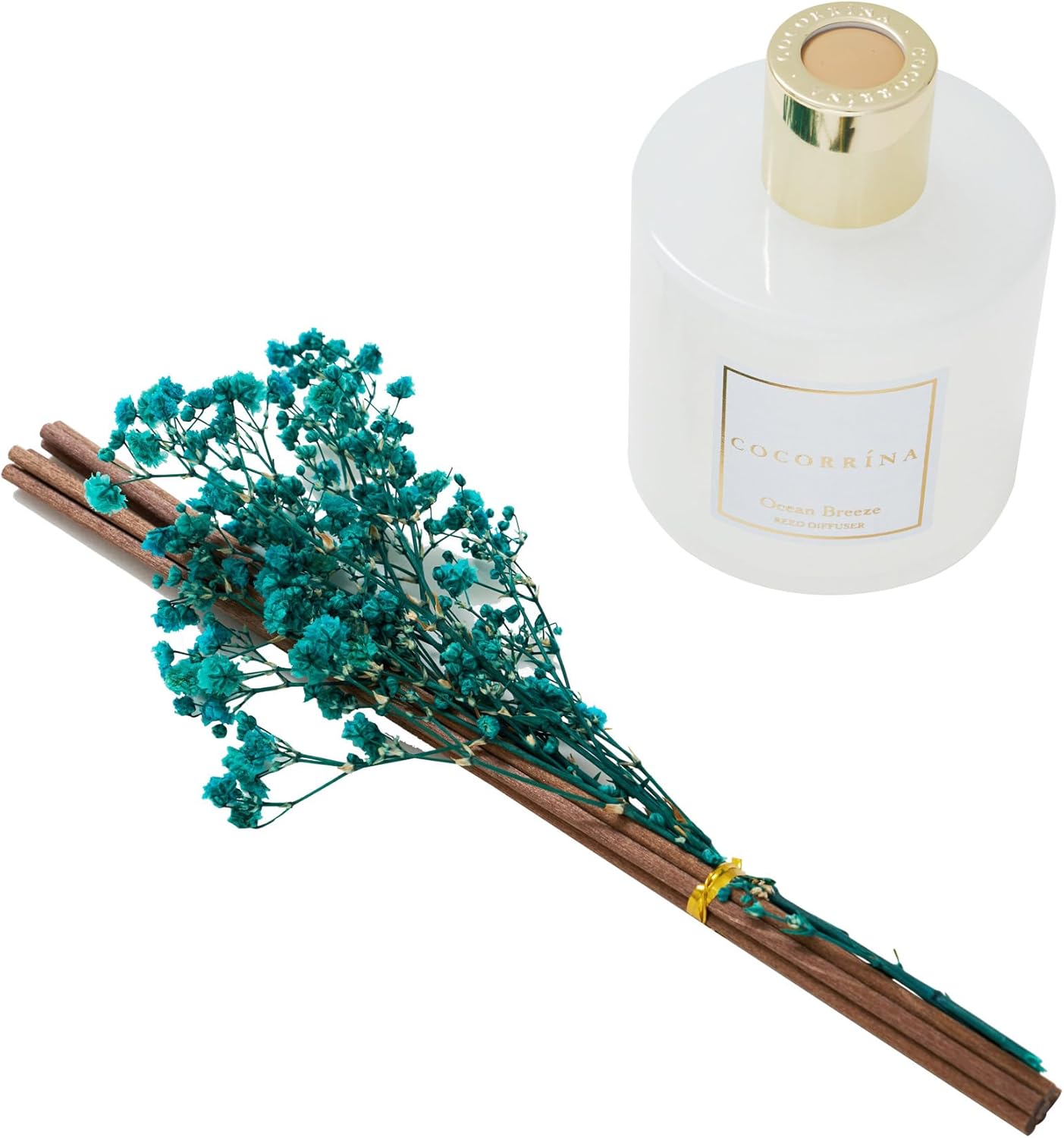COCORRÍNA Reed Diffuser Set, Clean Linen Scented Diffuser with Sticks Home Fragrance Reed Diffuser for Bathroom Shelf Decor
