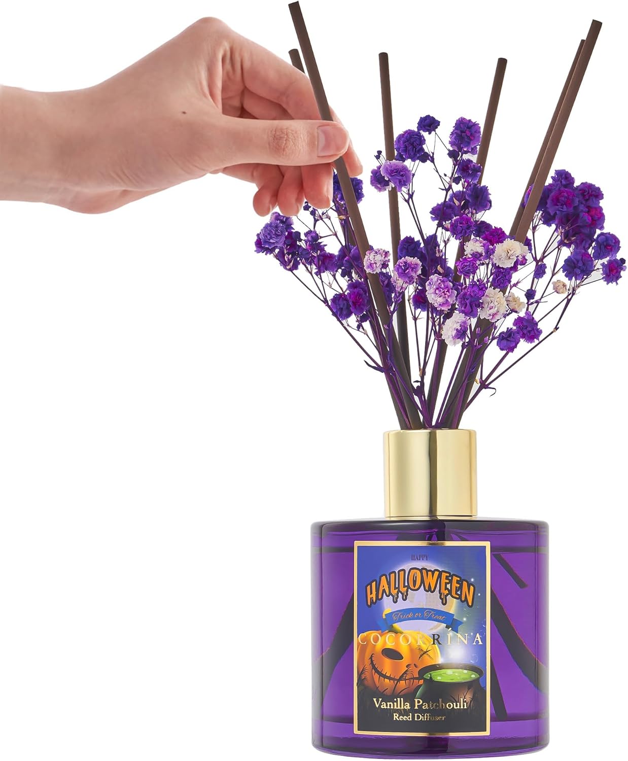 Cocorrína Clean Linen Scented Reed Diffuser Oil with 8 Sticks Fragrance for Bedroom, Bathroom, Oil Diffuser, Home Décor, 6.7 oz. (200 ml)