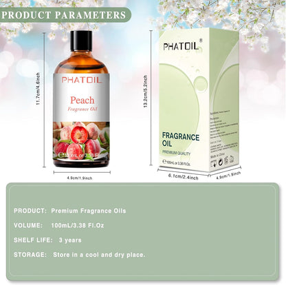PHATOIL 3.38 FL.OZ Coconut & Vanilla Fragrance Oils for Aromatherapy, Essential Oils for Diffusers for Home, Perfect for Diffuser, Yoga, DIY Candle and Soap Making - 100ml