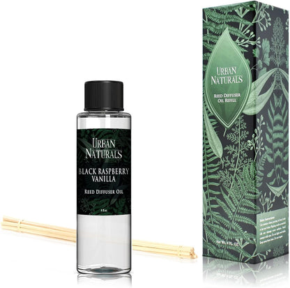 Urban Naturals Eucalyptus &amp; Sage Oil Reed Diffuser Refill | Eucalyptus, Sage, Mint, Lime and Cedarwood| Includes a Free Set of Reed Sticks! 4 oz