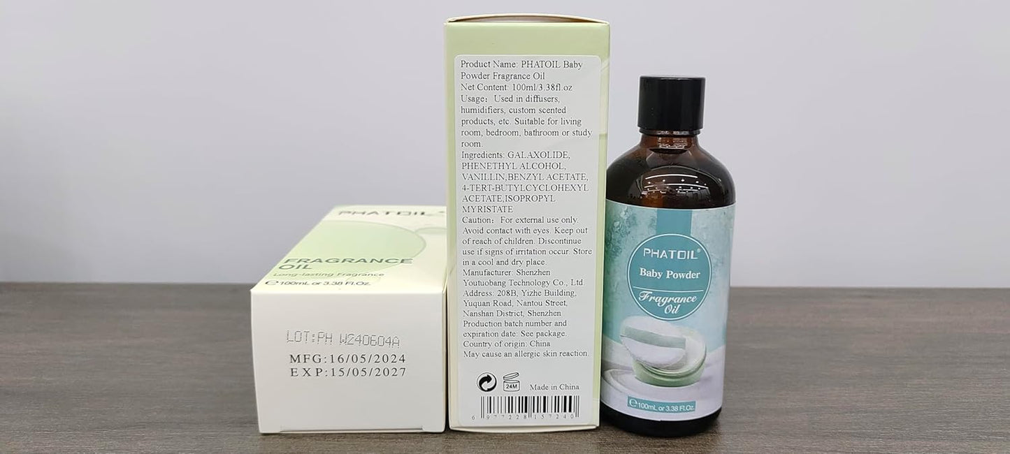 PHATOIL 3.38 FL.OZ Coconut & Vanilla Fragrance Oils for Aromatherapy, Essential Oils for Diffusers for Home, Perfect for Diffuser, Yoga, DIY Candle and Soap Making - 100ml