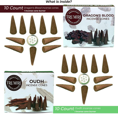 Incense Cones Combo Pack - 10 Cedar   10 Pine Scented Cones