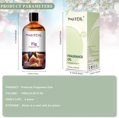 PHATOIL 3.38 FL.OZ Coconut & Vanilla Fragrance Oils for Aromatherapy, Essential Oils for Diffusers for Home, Perfect for Diffuser, Yoga, DIY Candle and Soap Making - 100ml