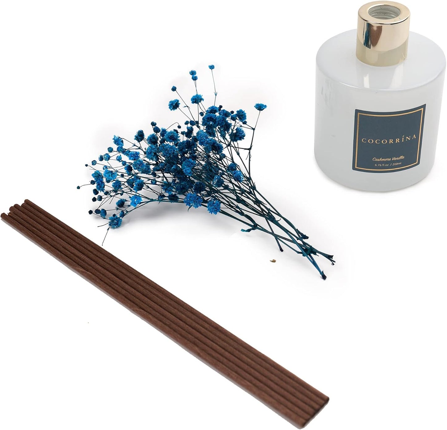 COCORRÍNA Reed Diffuser Set, 6.7 oz Clean Linen Scented Diffuser with Sticks Home Fragrance Reed Diffuser for Bathroom Shelf Decor