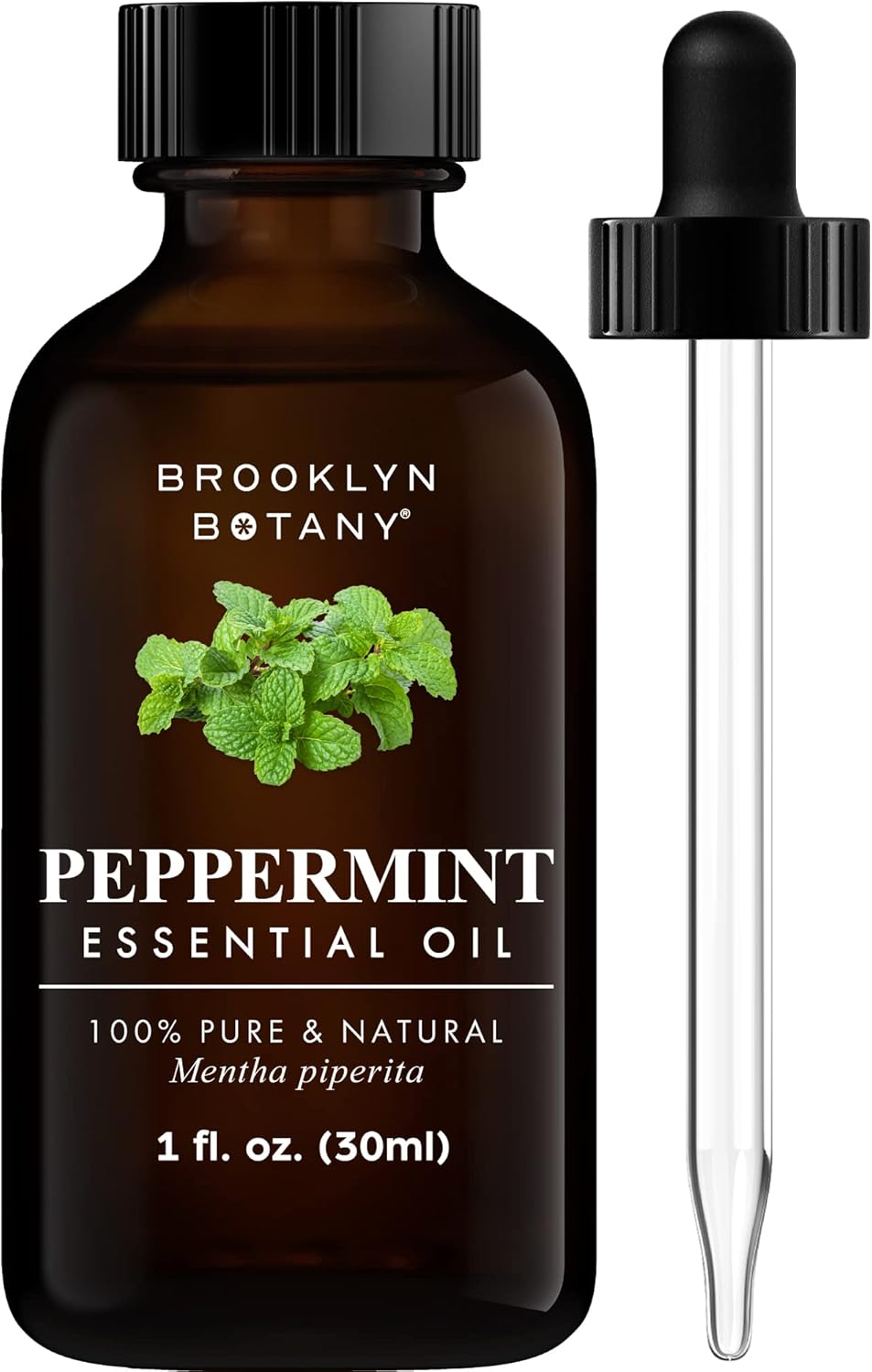 Brooklyn Botany Peppermint Essential Oil - 100% Pure and Natural - Premium Grade with Dropper - for Aromatherapy and Diffuser