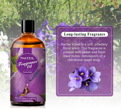 PHATOIL 3.38 FL.OZ Coconut & Vanilla Fragrance Oils for Aromatherapy, Essential Oils for Diffusers for Home, Perfect for Diffuser, Yoga, DIY Candle and Soap Making - 100ml