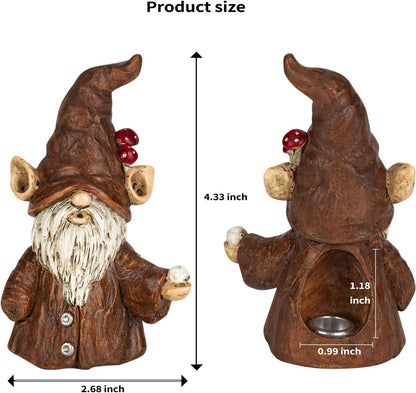 Gnome Incense Holder for Sticks, Incense Cone Burner Ornaments, Gnome Decor for Desk, Unique Gnome Gifts for Women Men