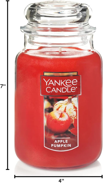 Yankee Candle | Apple Pumpkin Scented, Classic 22oz Large Jar Single Wick Aromatherapy Candle, Over 110 Hours of Burn Time