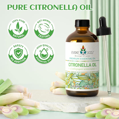 EVOKE OCCU 4 Fl Oz Vanilla Essential Oil, Pure Vanilla Oil for Diffuser, Skin, Humidifier and Relaxation - 118ML
