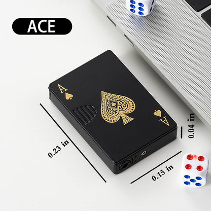 Jet Torch Lighter, Green Flame Ace Card Lighter, Refillable Butane Lighter, Ace of Spades Cool Lighter Windproof Poker Design, Gift for Men/Women