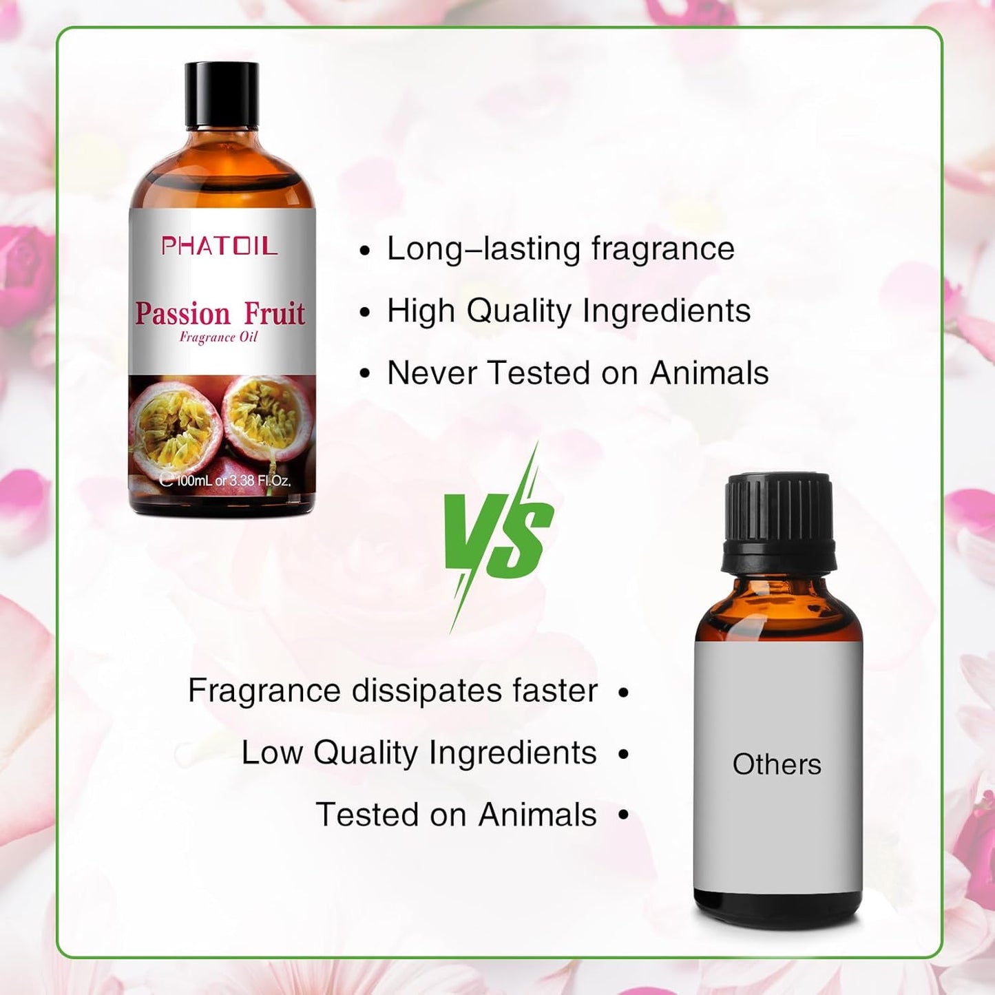 PHATOIL 3.38 FL.OZ Coconut & Vanilla Fragrance Oils for Aromatherapy, Essential Oils for Diffusers for Home, Perfect for Diffuser, Yoga, DIY Candle and Soap Making - 100ml