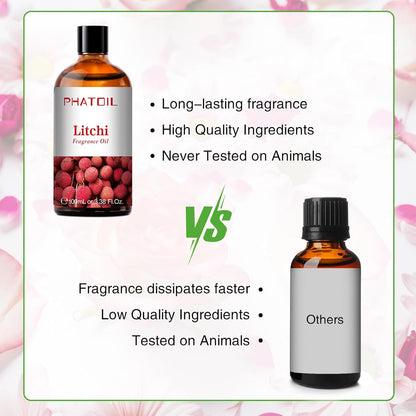 PHATOIL 3.38 FL.OZ Coconut & Vanilla Fragrance Oils for Aromatherapy, Essential Oils for Diffusers for Home, Perfect for Diffuser, Yoga, DIY Candle and Soap Making - 100ml