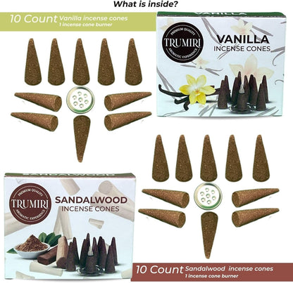 Incense Cones Combo Pack - 10 Cedar   10 Pine Scented Cones