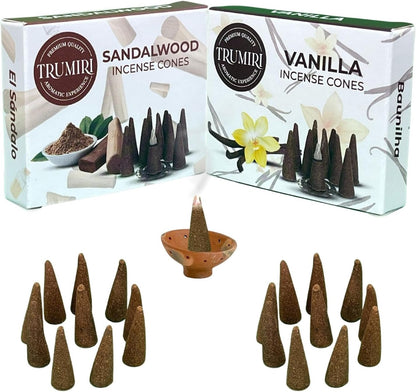 Incense Cones Combo Pack - 10 Cedar   10 Pine Scented Cones