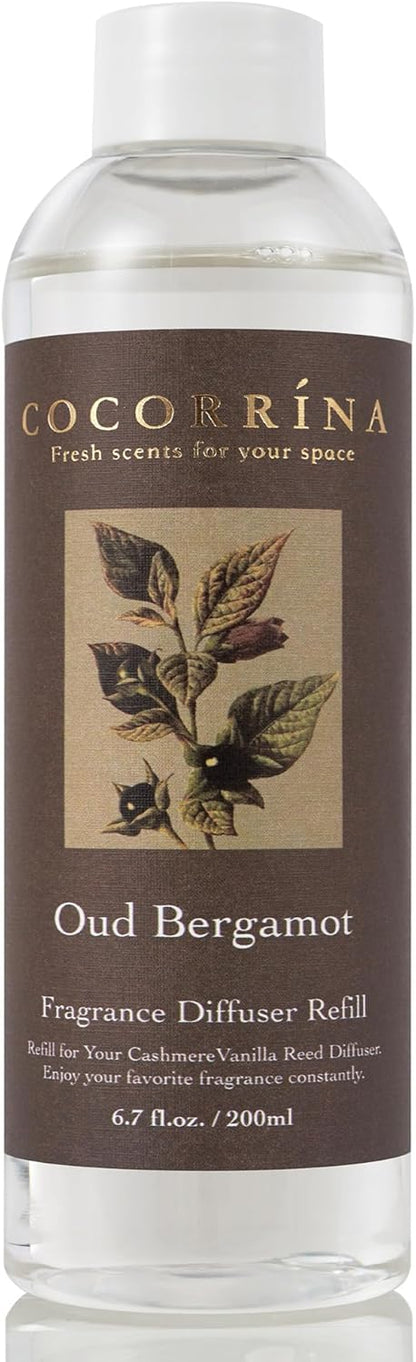 COCORRÍNA Reed Diffuser Refill - Cashmere Vanilla 6.7 oz. Scented Oil for Reed Diffuser Home Fragrance for Bedroom, Bathroom Home Decor