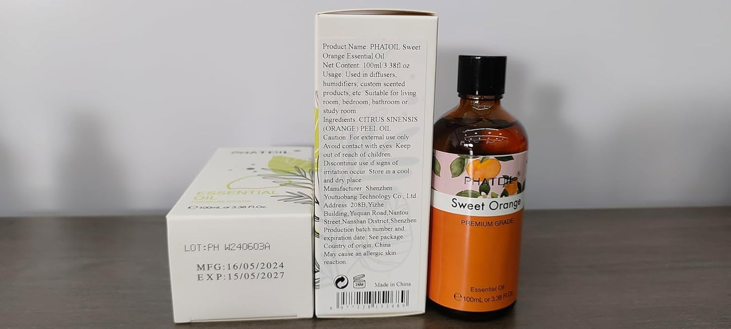 PHATOIL 3.38 FL.OZ Coconut & Vanilla Fragrance Oils for Aromatherapy, Essential Oils for Diffusers for Home, Perfect for Diffuser, Yoga, DIY Candle and Soap Making - 100ml