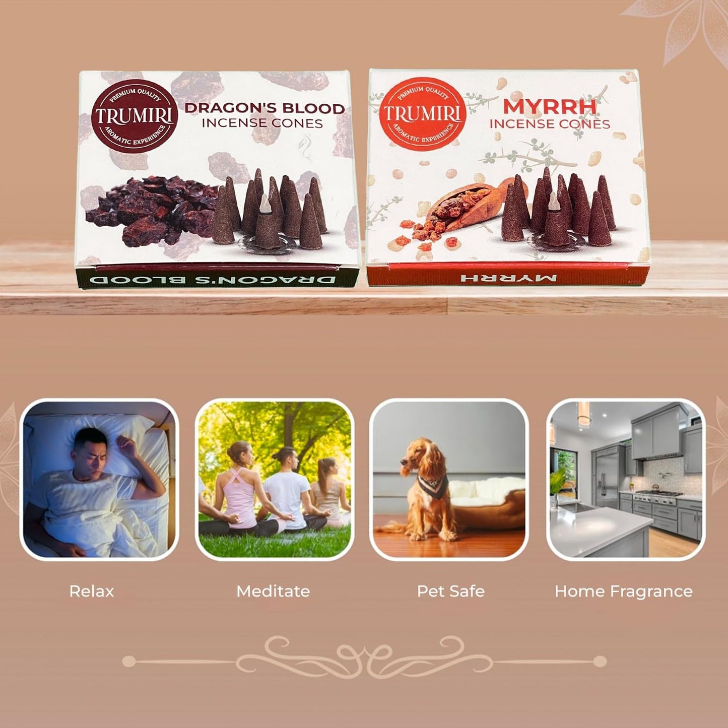 Incense Cones Combo Pack - 10 Cedar   10 Pine Scented Cones
