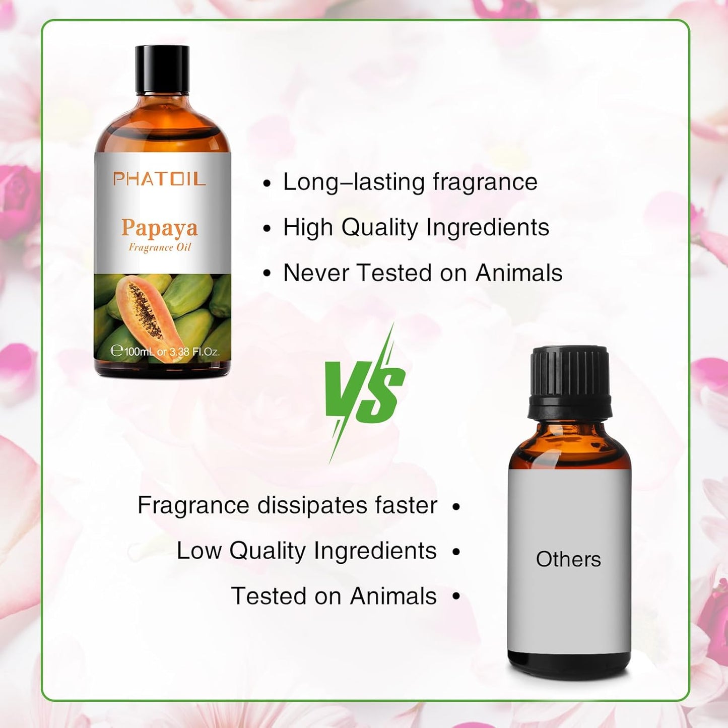 PHATOIL 3.38 FL.OZ Coconut & Vanilla Fragrance Oils for Aromatherapy, Essential Oils for Diffusers for Home, Perfect for Diffuser, Yoga, DIY Candle and Soap Making - 100ml