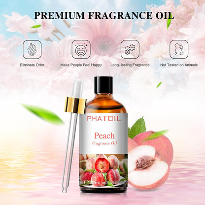 PHATOIL 3.38 FL.OZ Coconut & Vanilla Fragrance Oils for Aromatherapy, Essential Oils for Diffusers for Home, Perfect for Diffuser, Yoga, DIY Candle and Soap Making - 100ml