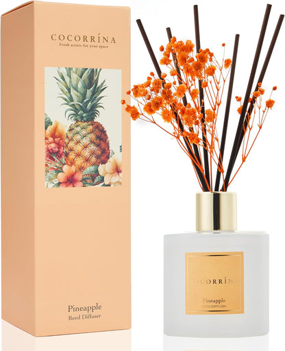 COCORRÍNA Reed Diffuser Set, Clean Linen Scented Diffuser with Sticks Home Fragrance Reed Diffuser for Bathroom Shelf Decor