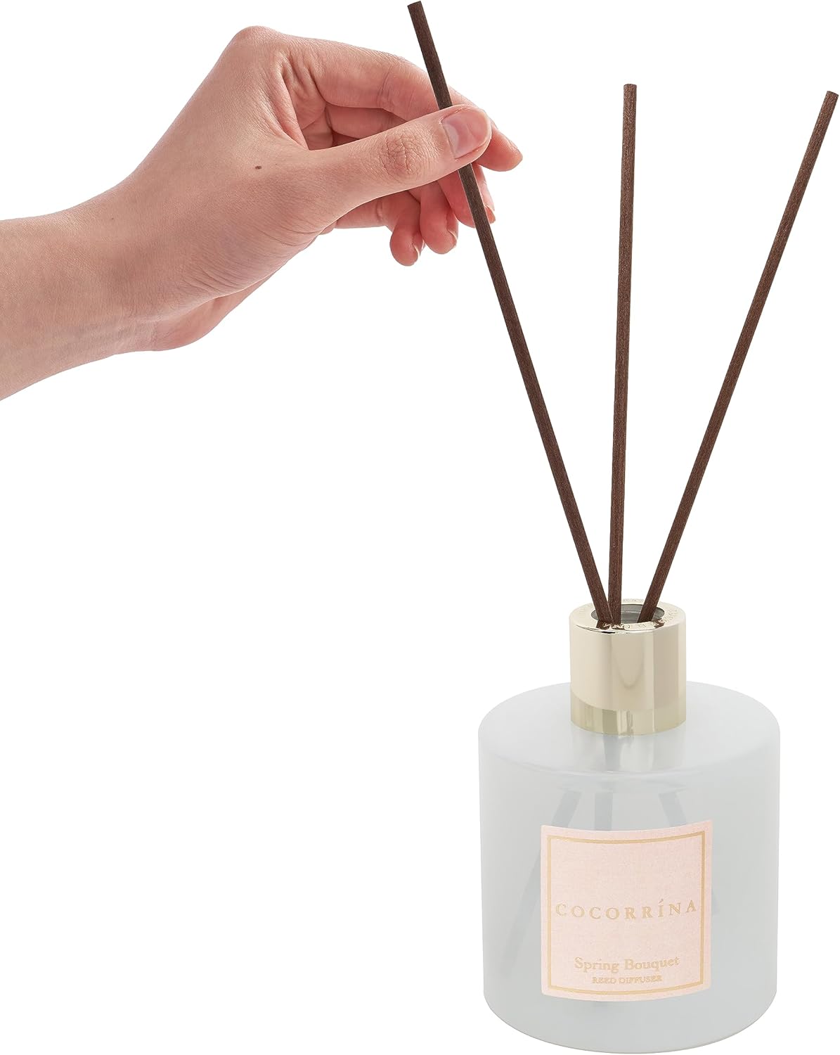 COCORRÍNA Reed Diffuser Set, Clean Linen Scented Diffuser with Sticks Home Fragrance Reed Diffuser for Bathroom Shelf Decor