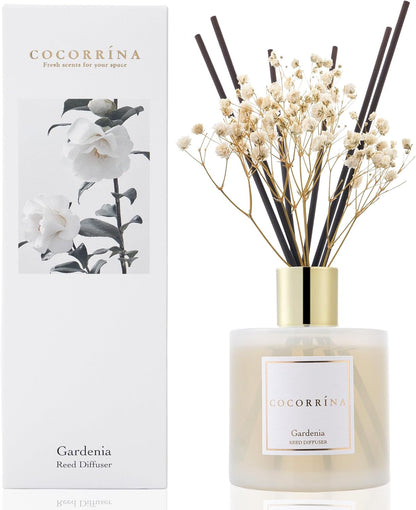 COCORRÍNA Reed Diffuser Set, Clean Linen Scented Diffuser with Sticks Home Fragrance Reed Diffuser for Bathroom Shelf Decor