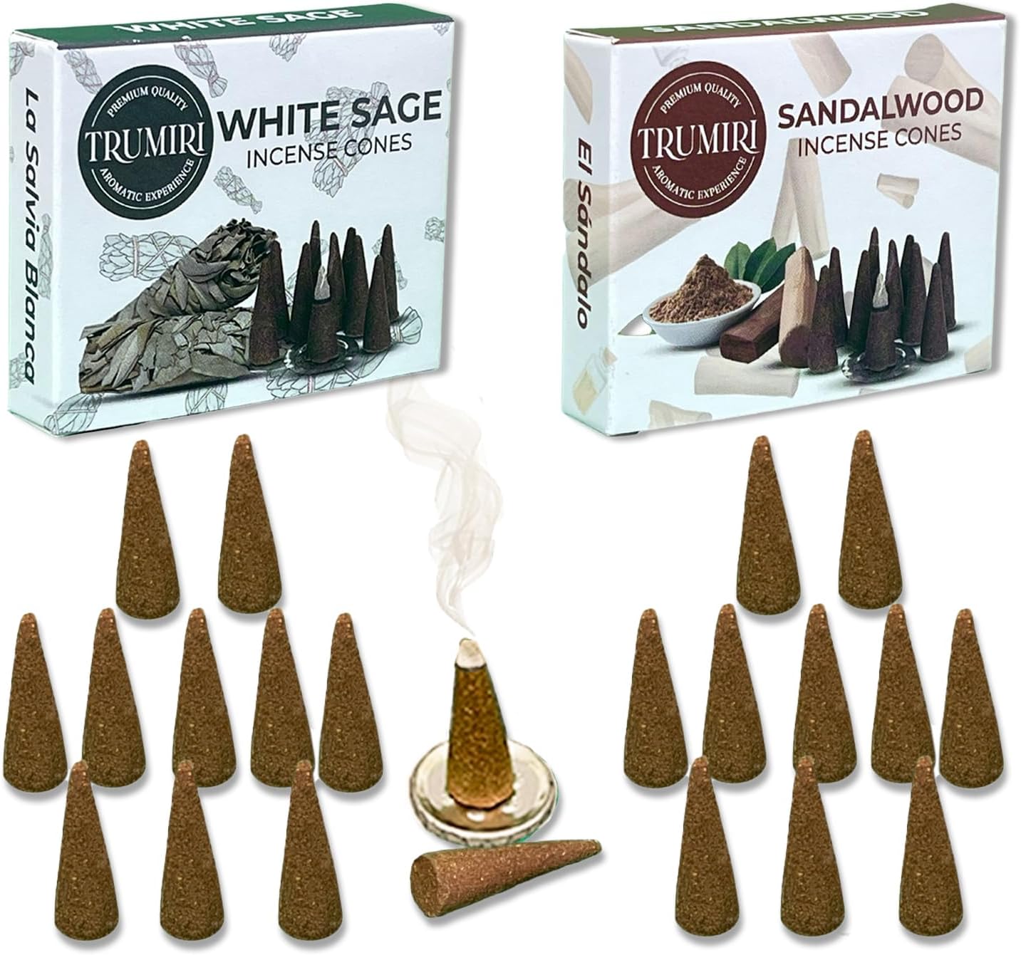 Incense Cones Combo Pack - 10 Cedar   10 Pine Scented Cones