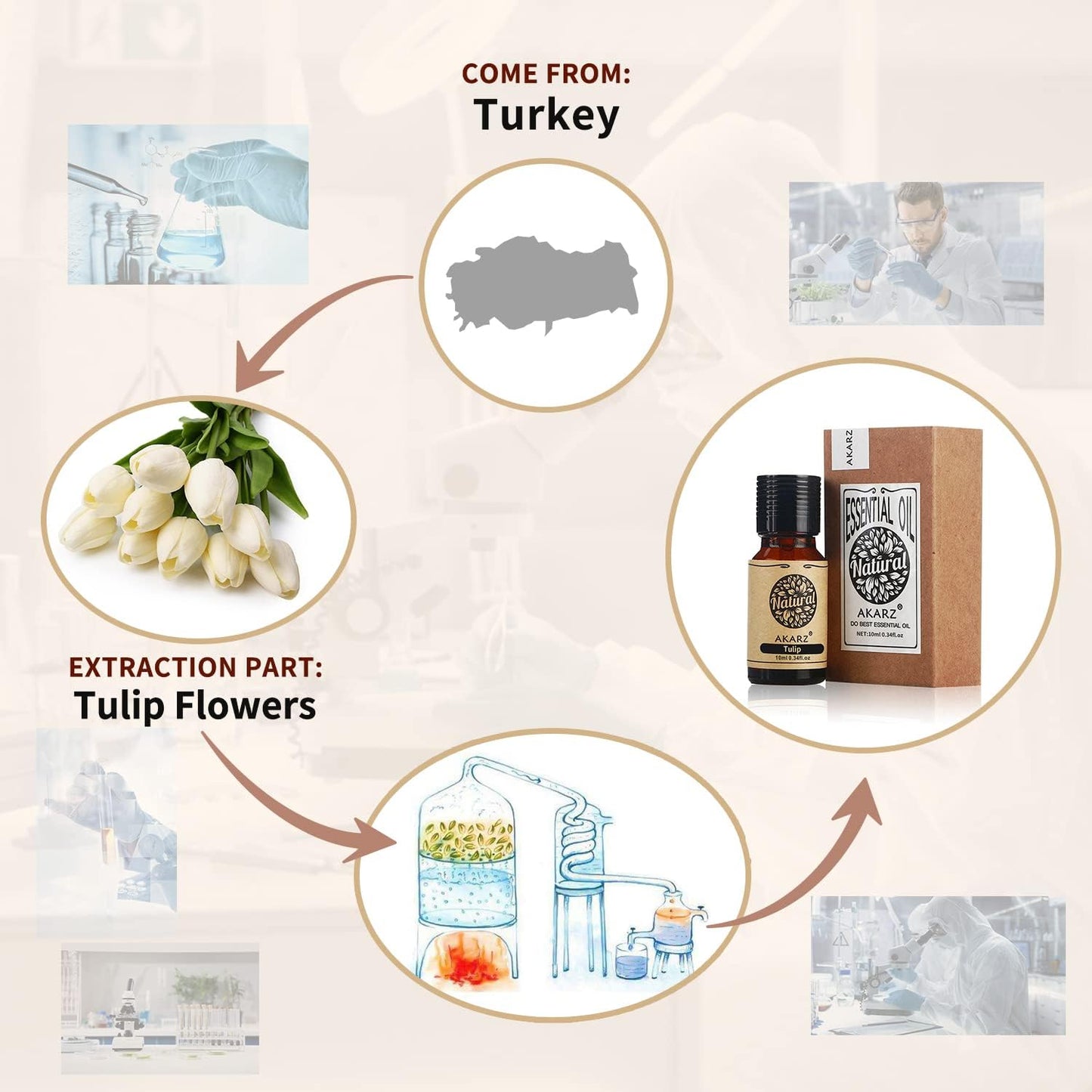 AKARZ Musk Essential Oil Natural Organic Pure Premium Musk Oil 0.34 Fl Oz (10ml)