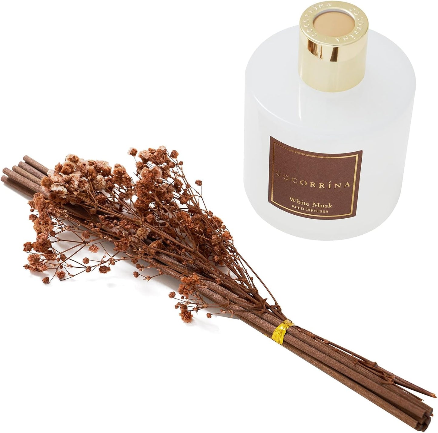 COCORRÍNA Reed Diffuser Set, Clean Linen Scented Diffuser with Sticks Home Fragrance Reed Diffuser for Bathroom Shelf Decor