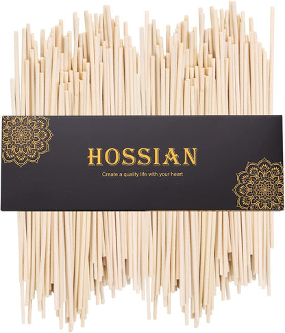 HOSSIAN 100PCS Reed Diffuser Sticks-Natural Rattan Wood Sticks Reed diffusers-Reed Sticks-Replacement for Aroma Fragrance reeds for Essential Oil Diffusers Refills