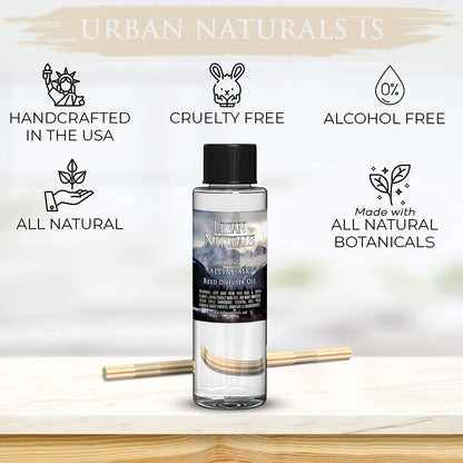 Urban Naturals Eucalyptus &amp; Sage Oil Reed Diffuser Refill | Eucalyptus, Sage, Mint, Lime and Cedarwood| Includes a Free Set of Reed Sticks! 4 oz