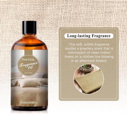 PHATOIL 3.38 FL.OZ Coconut & Vanilla Fragrance Oils for Aromatherapy, Essential Oils for Diffusers for Home, Perfect for Diffuser, Yoga, DIY Candle and Soap Making - 100ml
