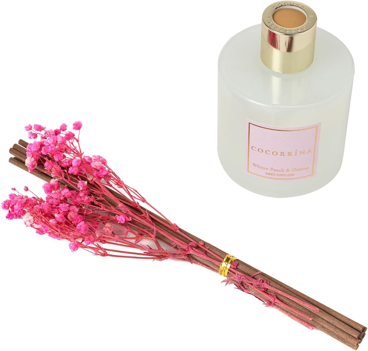 COCORRÍNA Reed Diffuser Set, Clean Linen Scented Diffuser with Sticks Home Fragrance Reed Diffuser for Bathroom Shelf Decor