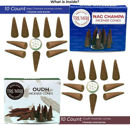 Incense Cones Combo Pack - 10 Cedar   10 Pine Scented Cones
