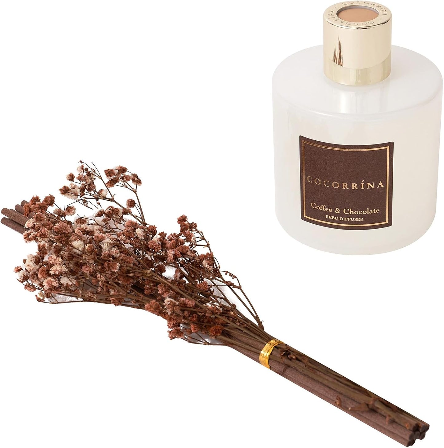 COCORRÍNA Reed Diffuser Set, Clean Linen Scented Diffuser with Sticks Home Fragrance Reed Diffuser for Bathroom Shelf Decor