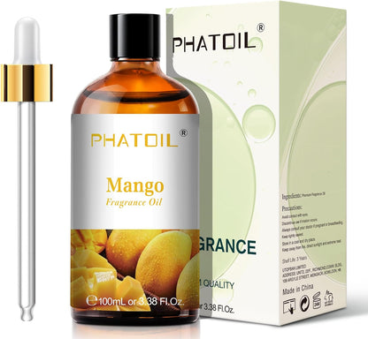 PHATOIL 3.38 FL.OZ Coconut & Vanilla Fragrance Oils for Aromatherapy, Essential Oils for Diffusers for Home, Perfect for Diffuser, Yoga, DIY Candle and Soap Making - 100ml