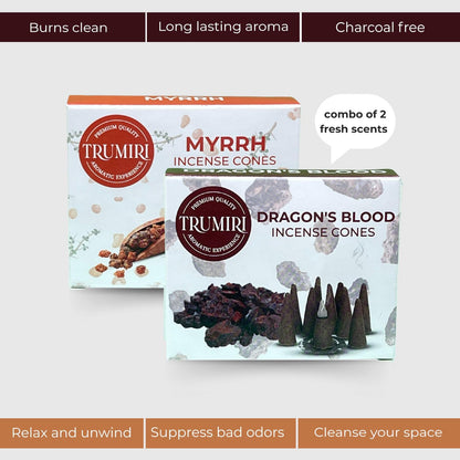 Incense Cones Combo Pack - 10 Cedar   10 Pine Scented Cones