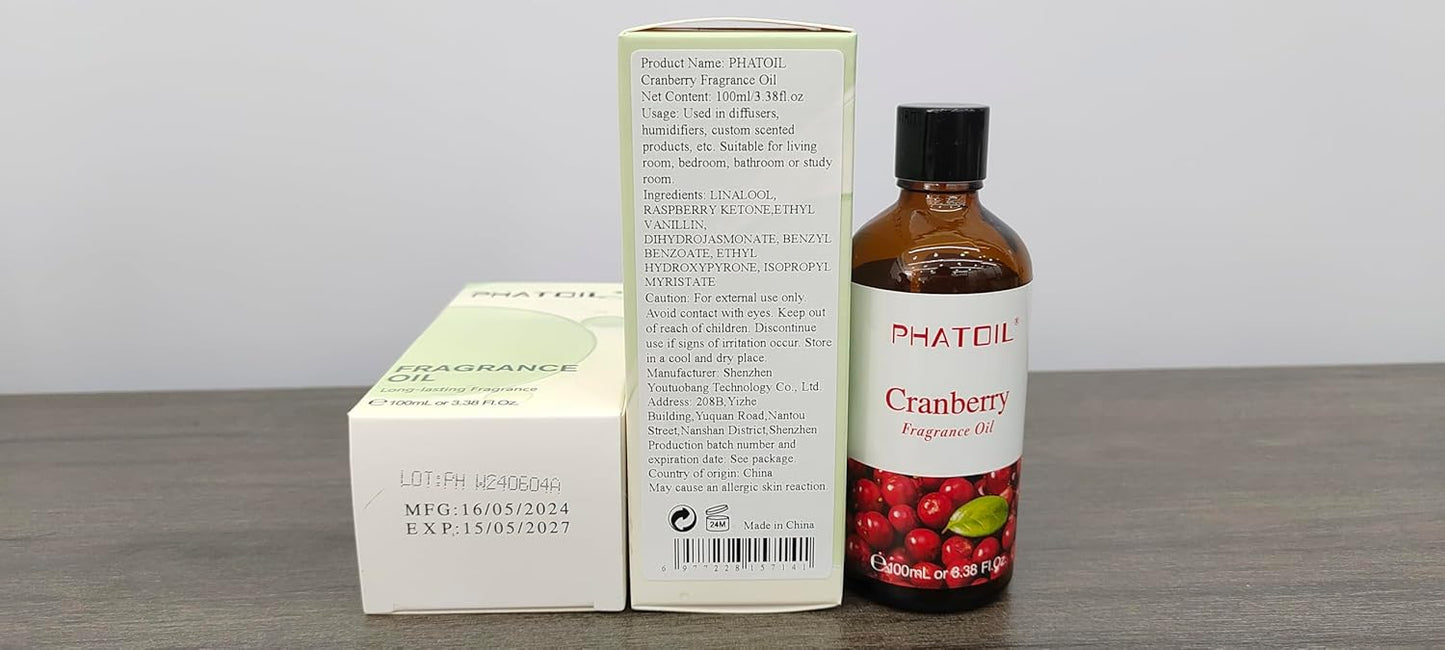 PHATOIL 3.38 FL.OZ Coconut & Vanilla Fragrance Oils for Aromatherapy, Essential Oils for Diffusers for Home, Perfect for Diffuser, Yoga, DIY Candle and Soap Making - 100ml