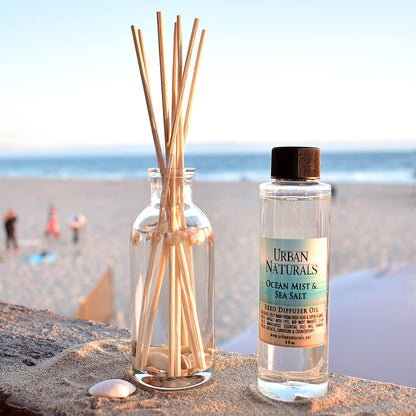 Urban Naturals Eucalyptus &amp; Sage Oil Reed Diffuser Refill | Eucalyptus, Sage, Mint, Lime and Cedarwood| Includes a Free Set of Reed Sticks! 4 oz