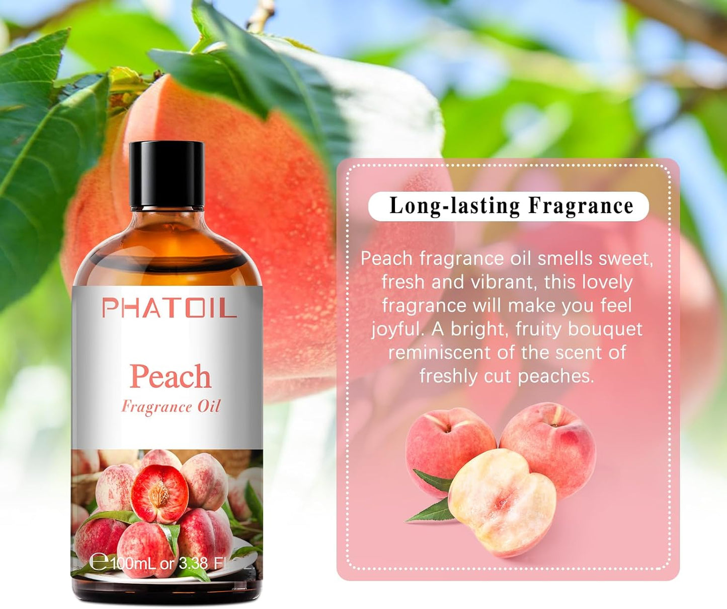 PHATOIL 3.38 FL.OZ Coconut & Vanilla Fragrance Oils for Aromatherapy, Essential Oils for Diffusers for Home, Perfect for Diffuser, Yoga, DIY Candle and Soap Making - 100ml