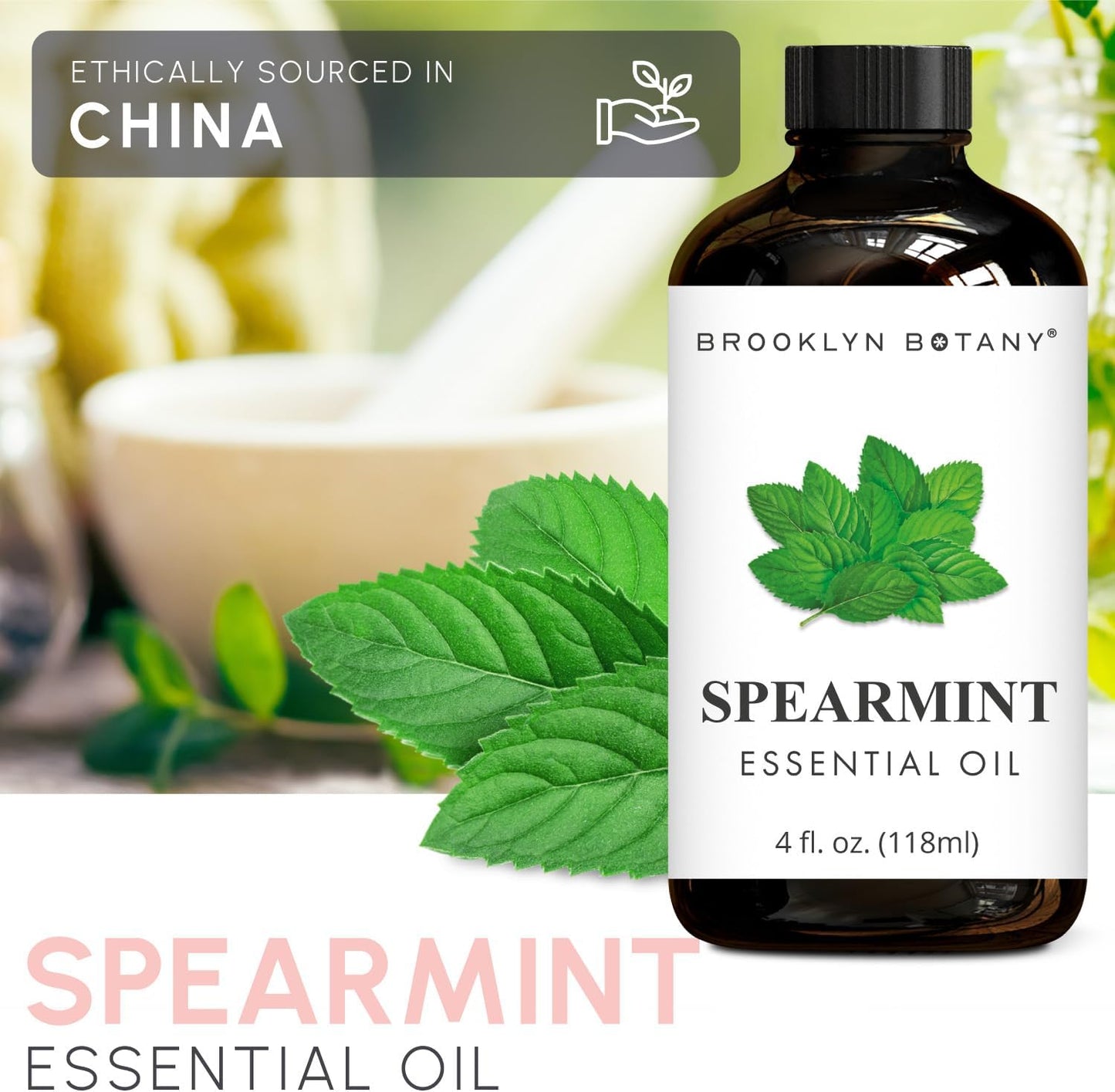 Brooklyn Botany Peppermint Essential Oil - 100% Pure and Natural - Premium Grade with Dropper - for Aromatherapy and Diffuser