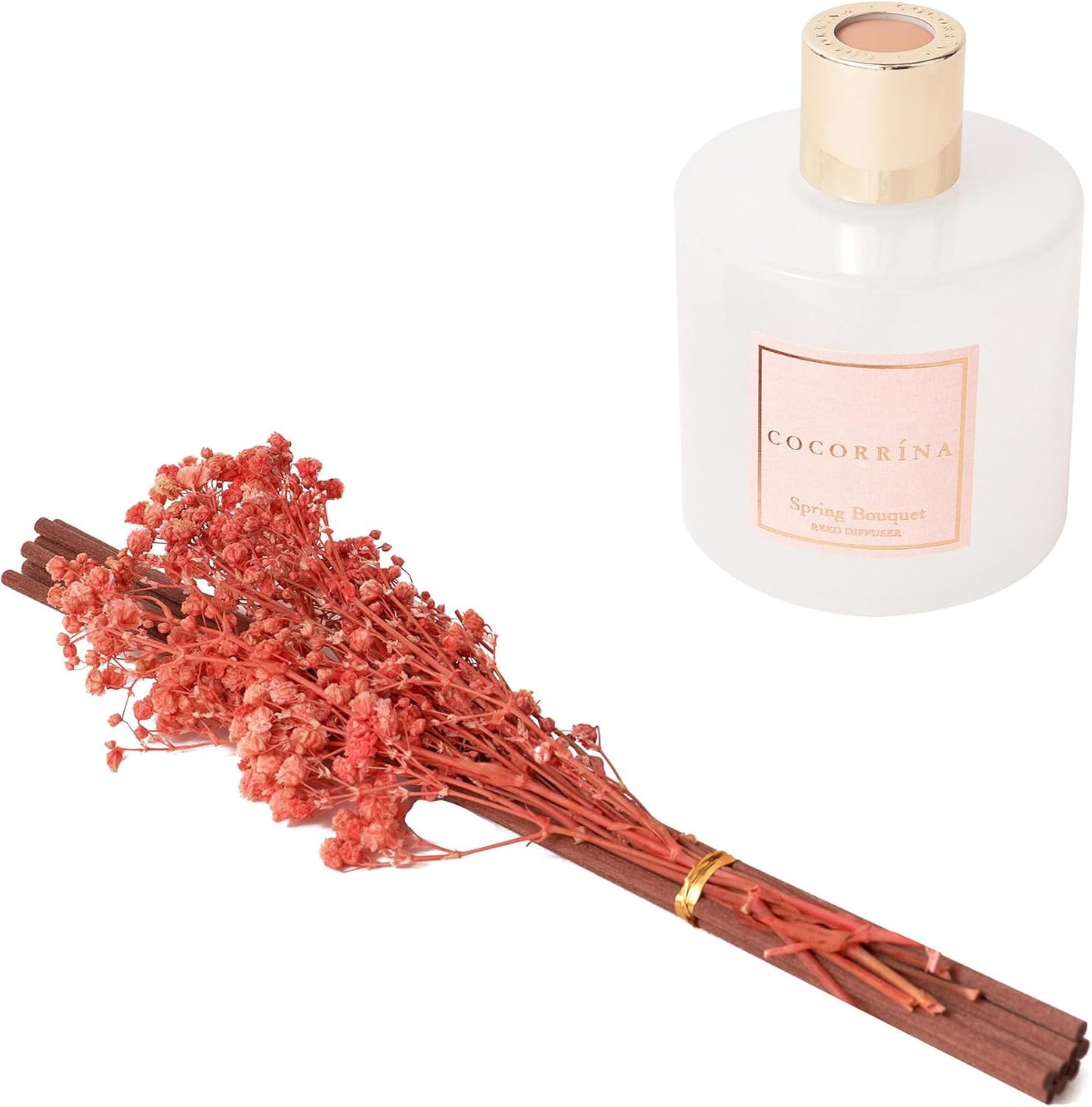 COCORRÍNA Reed Diffuser Set, Clean Linen Scented Diffuser with Sticks Home Fragrance Reed Diffuser for Bathroom Shelf Decor
