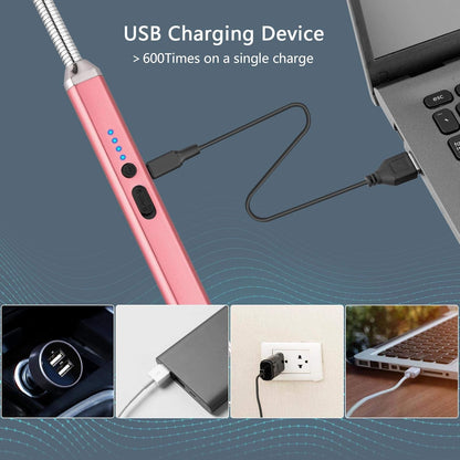 MEIRUBY Electric Candle Lighter - Stocking Stuffers for Adults Women Men Wife Nana, USB Arc Rechargeable Windproof Long Lighter for Candle, Birthday for Women Men Mom Wife Sister Nana