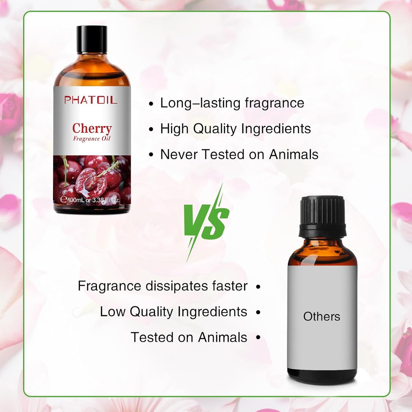 PHATOIL 3.38 FL.OZ Coconut & Vanilla Fragrance Oils for Aromatherapy, Essential Oils for Diffusers for Home, Perfect for Diffuser, Yoga, DIY Candle and Soap Making - 100ml
