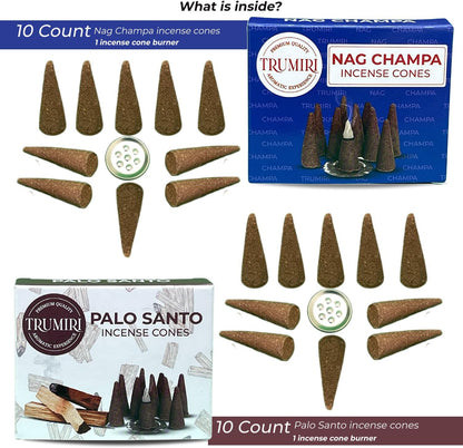 Incense Cones Combo Pack - 10 Cedar   10 Pine Scented Cones