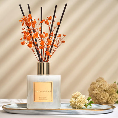 COCORRÍNA Reed Diffuser Set, Clean Linen Scented Diffuser with Sticks Home Fragrance Reed Diffuser for Bathroom Shelf Decor