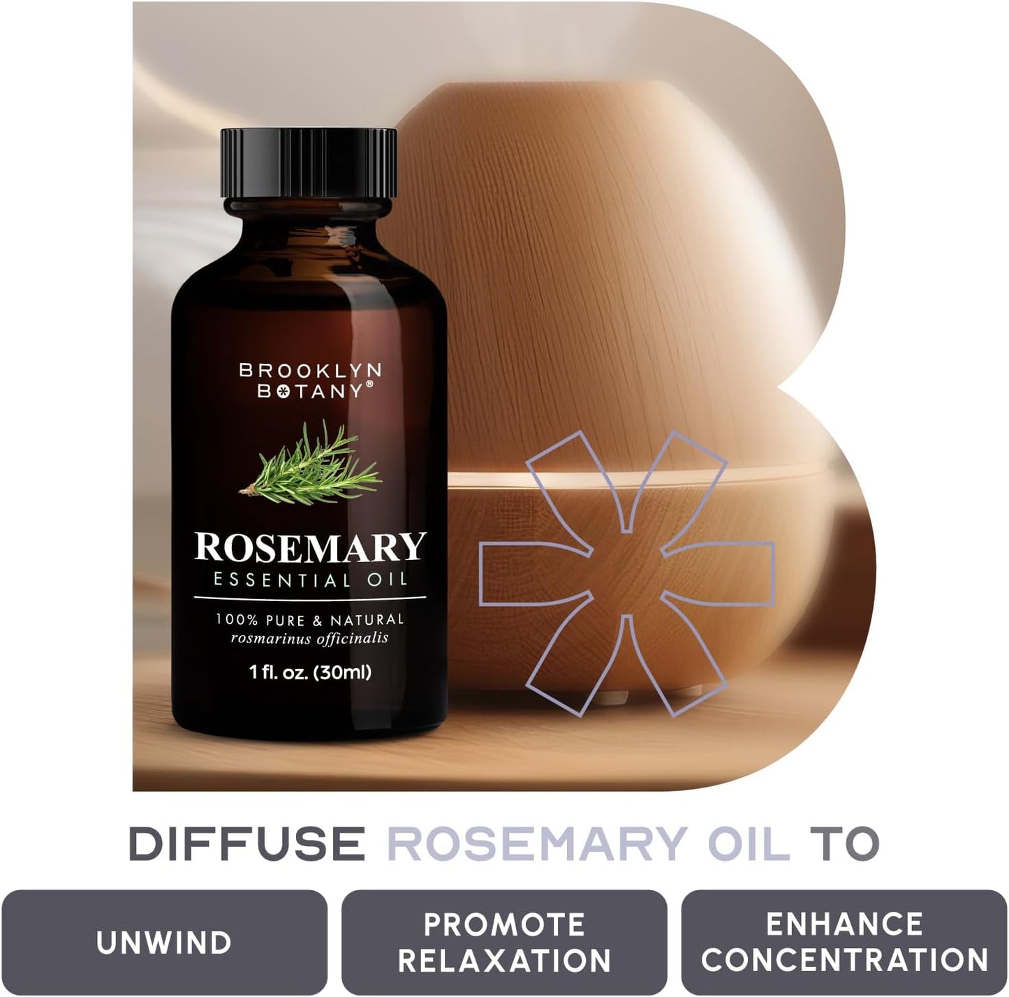Brooklyn Botany Peppermint Essential Oil - 100% Pure and Natural - Premium Grade with Dropper - for Aromatherapy and Diffuser