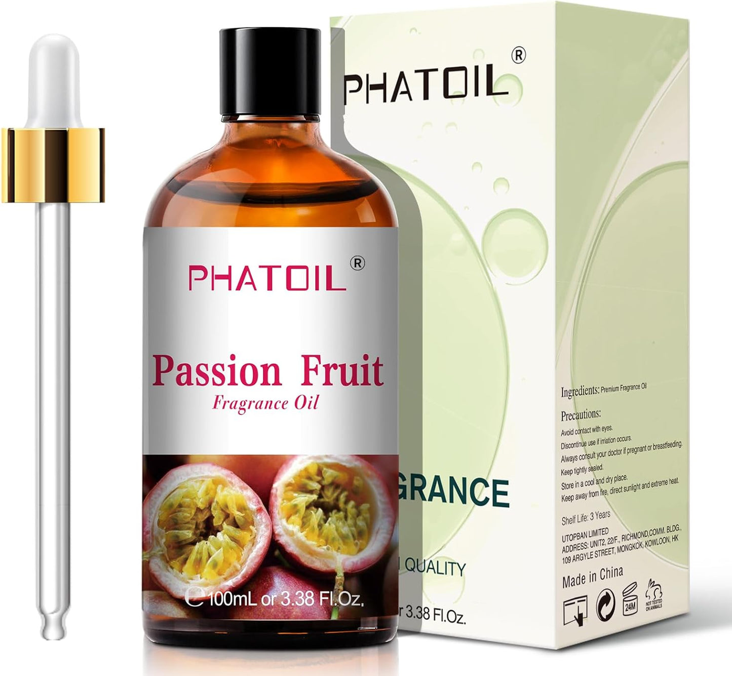 PHATOIL 3.38 FL.OZ Coconut & Vanilla Fragrance Oils for Aromatherapy, Essential Oils for Diffusers for Home, Perfect for Diffuser, Yoga, DIY Candle and Soap Making - 100ml